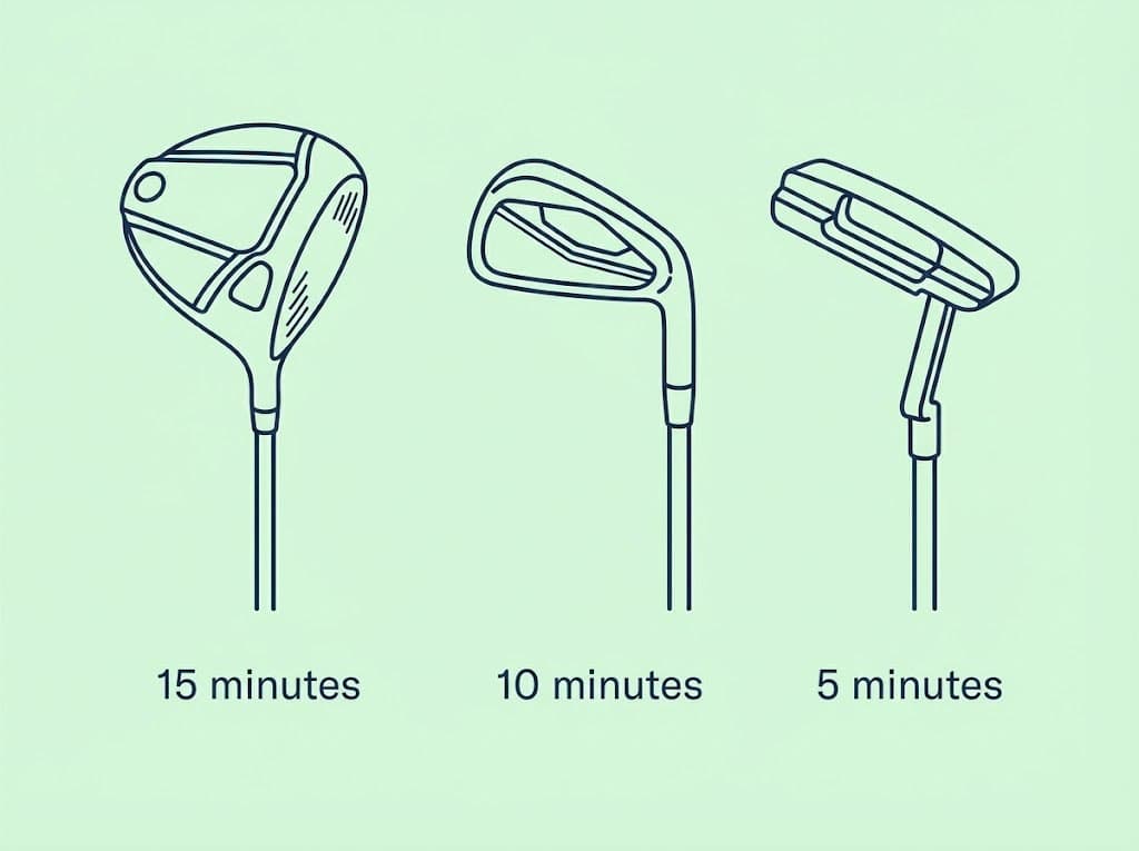 Random practice with different clubs